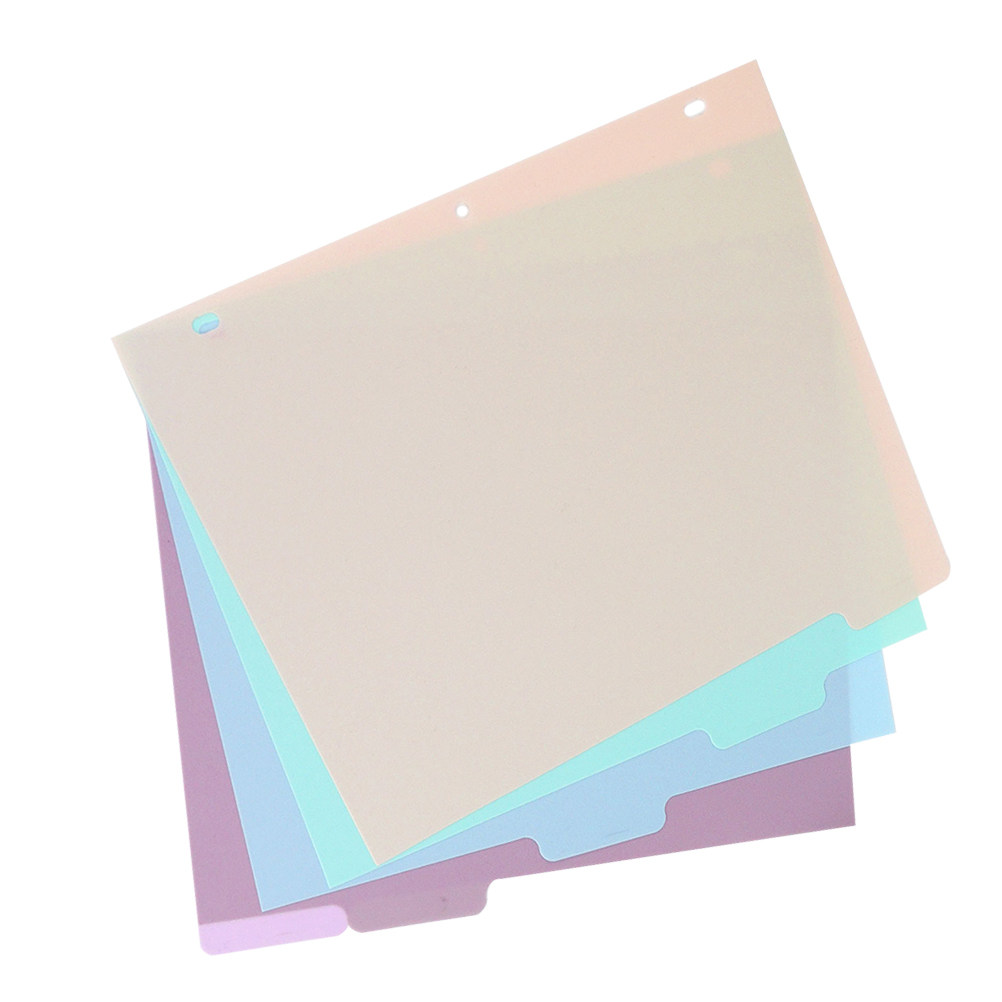 Tab Divider A4 - 1Set Frosted PP A4 Binder Dividers