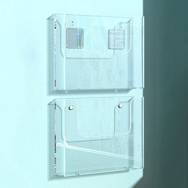 Magazine Holder Rack - Clear A4 A5 Acrylic Wall Mounted