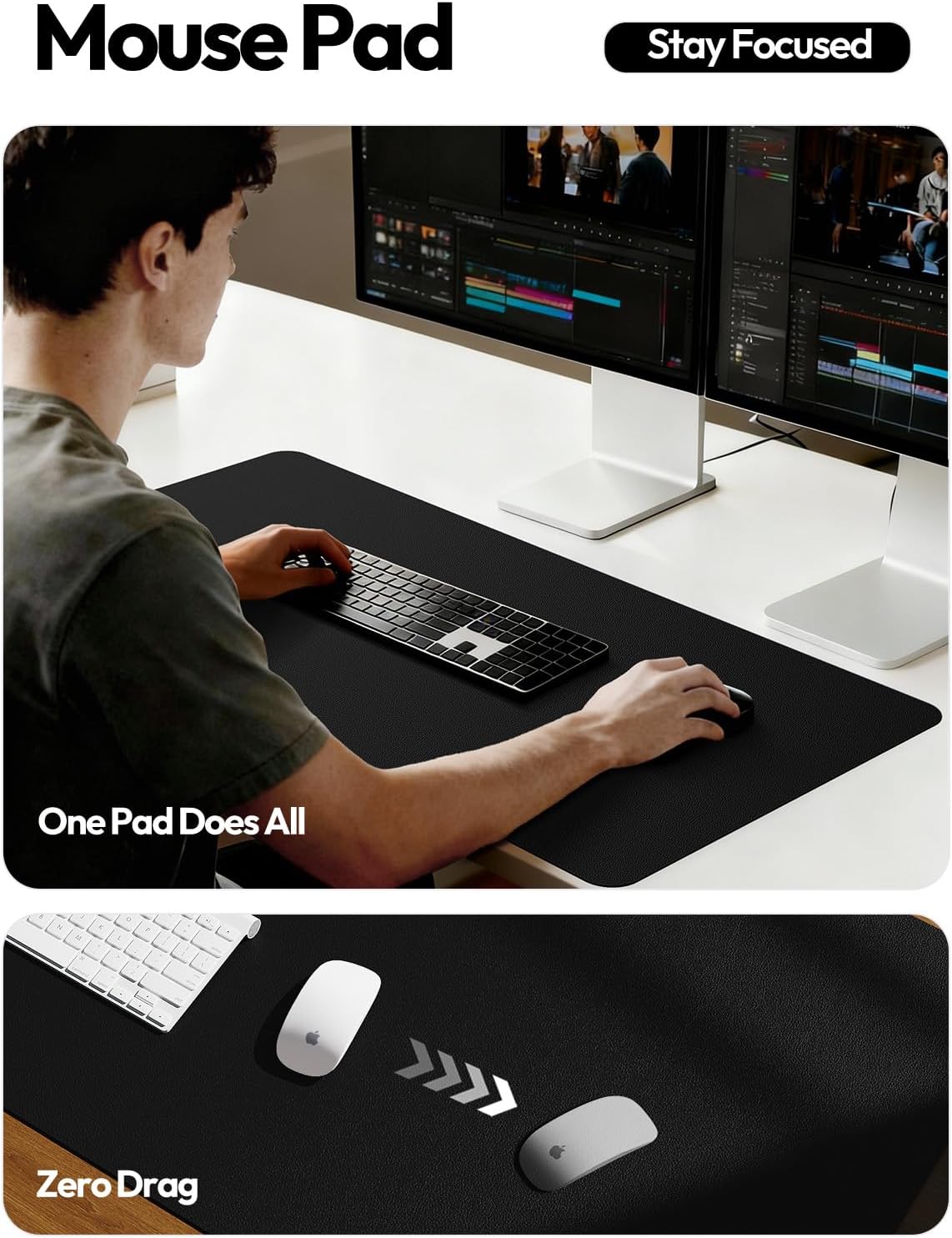 Large PU Leather Desk Pad Prot - đánh giá và giá Leather Desk Pad