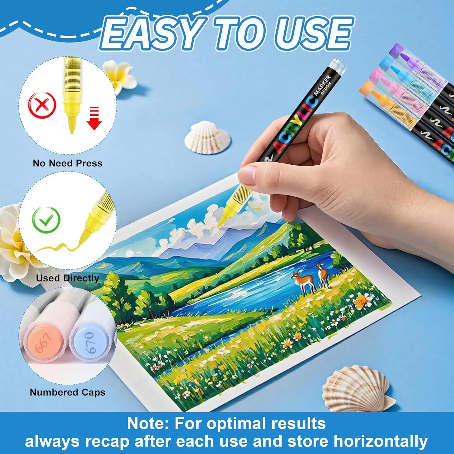 12-240 Colors  Acrylic Paint M - đánh giá và giá Copic Marker Classic