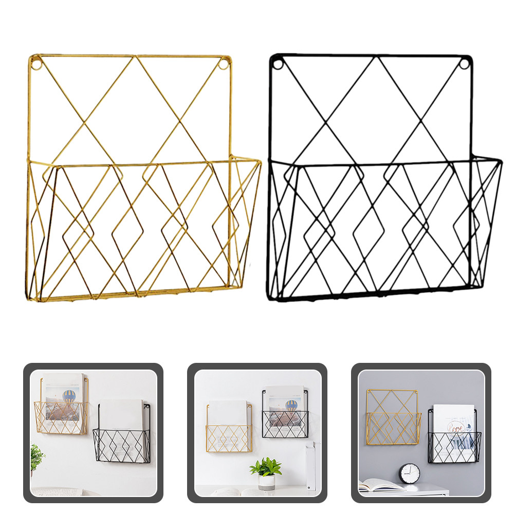 2Pcs Premium Metal Wall File O - đánh giá và giá Magazine Holder Rack