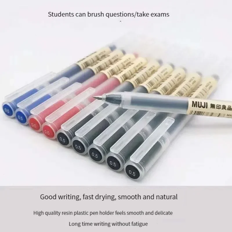 6/8Pcs/Set MUJIs Gel Pen Black - đánh giá và giá Pentel Pen Energel