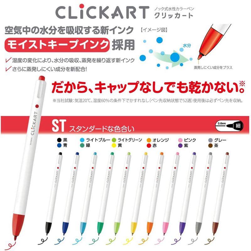 6/12/36/48Colors ZEBRA Clickar - đánh giá và giá Zebra Pen Sarasa